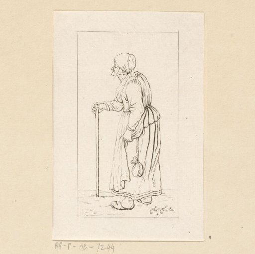 Standing woman with staff