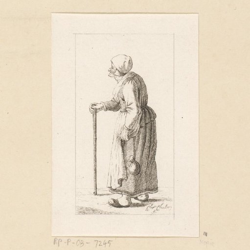 Standing woman with staff