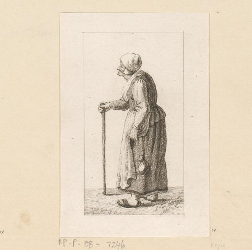 Standing woman with staff