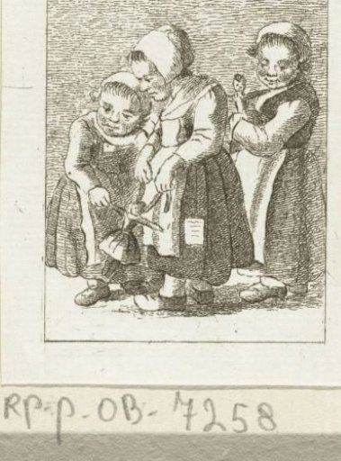 Three Girls with Dolls