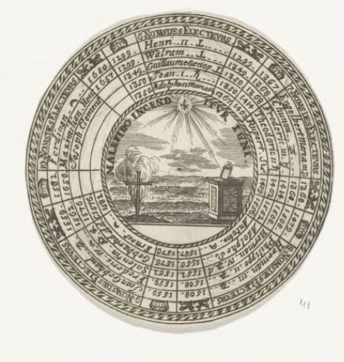 Medal with an emblem and the names of the Electors of Cologne