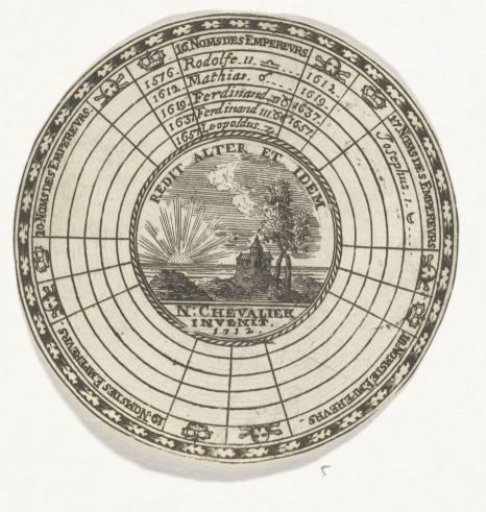 Medal with an emblem and the names of Emperors of the Holy Roman Empire