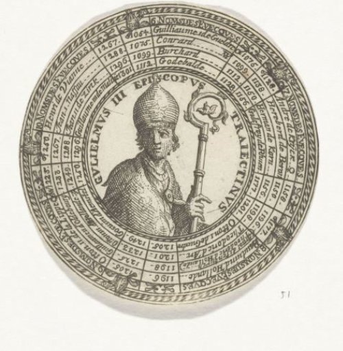 Medal with the portrait of William III and the names of the Bishops of Utrecht