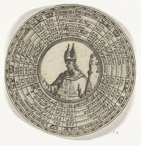 Medal with the portrait of Saint Servatius and the names of the Bishops of Tongeren