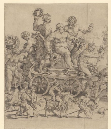 Triumph of Bacchus, Left Plate