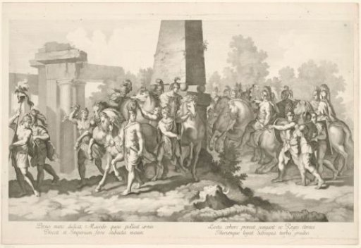 Soldiers at an obelisk