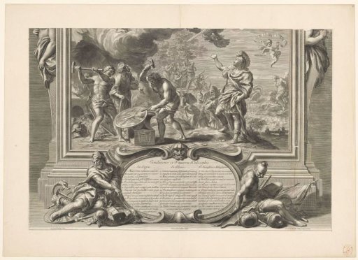 Jupiter has the shield of Theseus forged by the Cyclopes