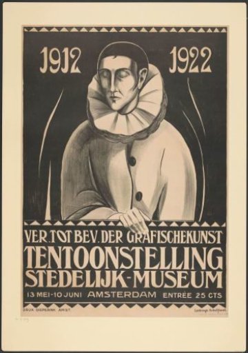 Poster for the exhibition Ver. tot Bev. der Grafische Kunst in the Stedelijk Museum Amsterdam, 1922
