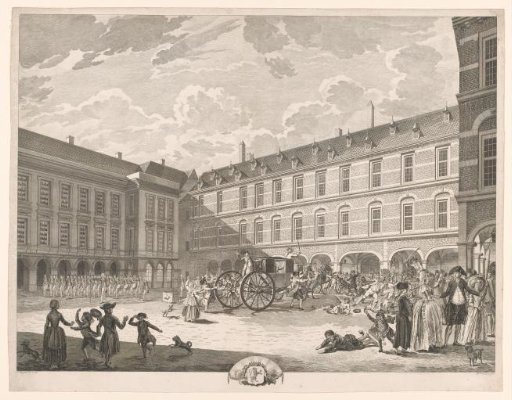 Disturbances as the Deputies of Dordrecht Ride Through the Stadhouderspoort on the Binnenhof, 1786