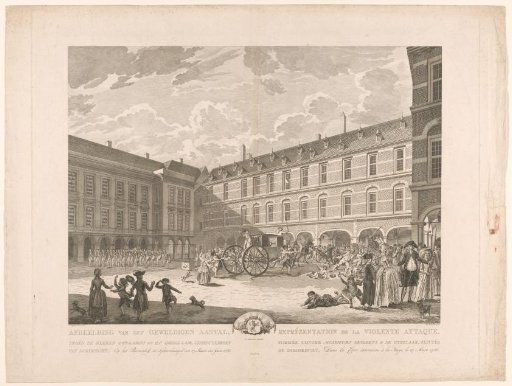Disturbances as the Deputies of Dordrecht Ride Through the Stadhouderspoort on the Binnenhof, 1786