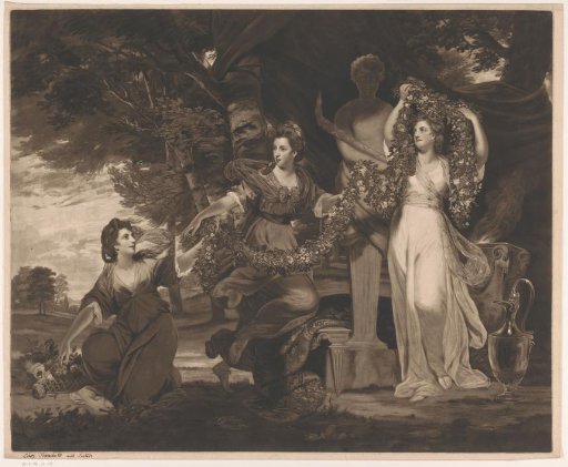 Portrait of Barbara Beresford, Elizabeth Gardiner, and Anne Townshend as the Three Graces
