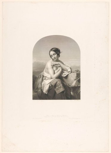 Seated Half-Nude Woman with a Butterfly