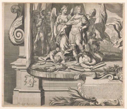 Promotion print for Joannes Baptista a Pfeiffersberg (sheet for bottom left)