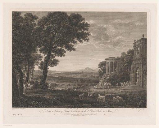 Landscape with the father of Psyche offering sacrifice before the temple of Apollo