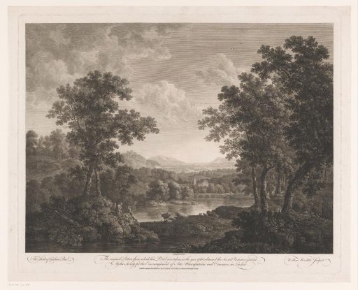 Landscape with shepherds and cattle by a lake