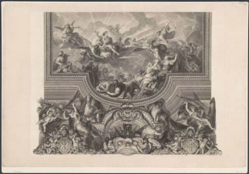 Ceiling painting in the Grande Galerie of Versailles