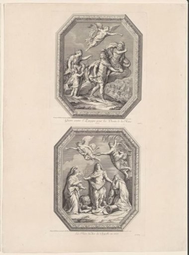 Ceiling paintings in the Grande Galerie of Versailles