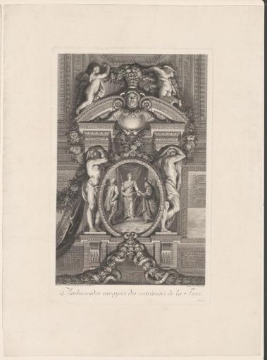 Personification of France receiving ambassadors from all provinces