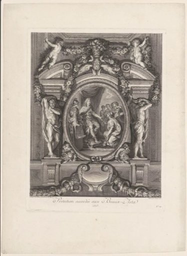 Louis XIV and Minerva with Eloquence and the Five Muses