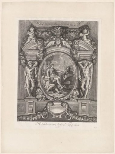 Louis XIV giving orders to dockworkers