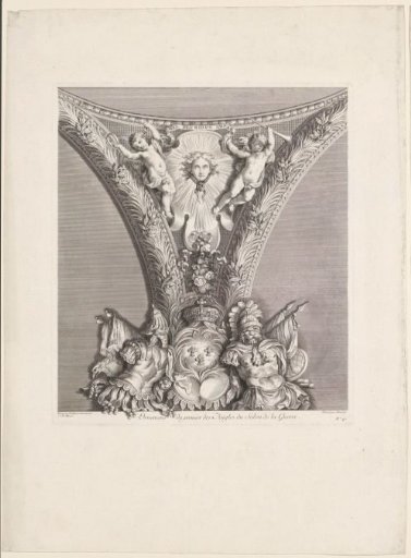 Corner decoration in the ceiling of the Grand Gallery of Versailles