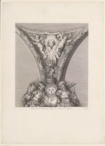 Corner decoration in the ceiling of the Grand Gallery of Versailles