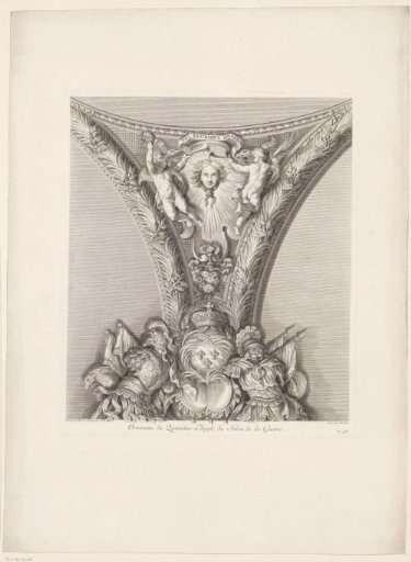 Corner Decoration in the Ceiling of the Grand Gallery of Versailles