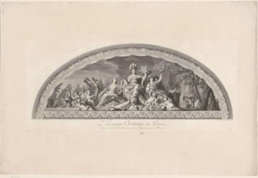 Ceiling Painting in the Hall of Mirrors of the Palace of Versailles
