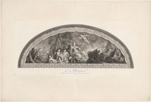 Ceiling Painting in the Grand Gallery of Versailles with the Personification of the Holy Roman Empire