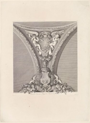 Corner Decoration in the Ceiling of the Grand Gallery of Versailles