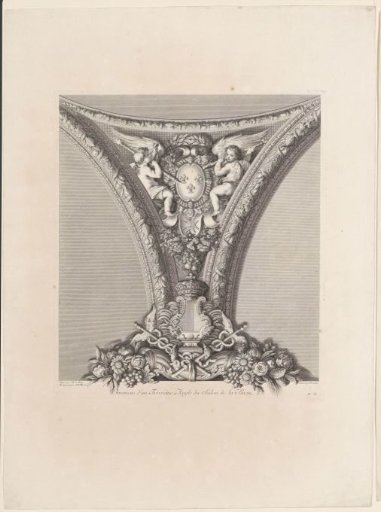 Corner Decoration in the Ceiling of the Grand Gallery of Versailles