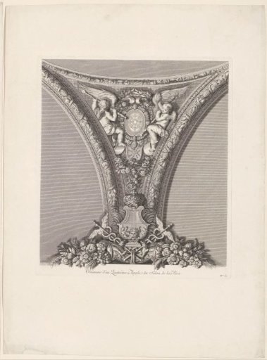 Corner Decoration in the Ceiling of the Grand Gallery of Versailles