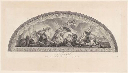 Ceiling Painting in the Hall of Mirrors of the Palace of Versailles