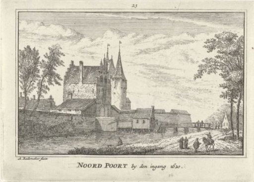 View of the Entrance to the Noorderpoort in Hoorn, 1620