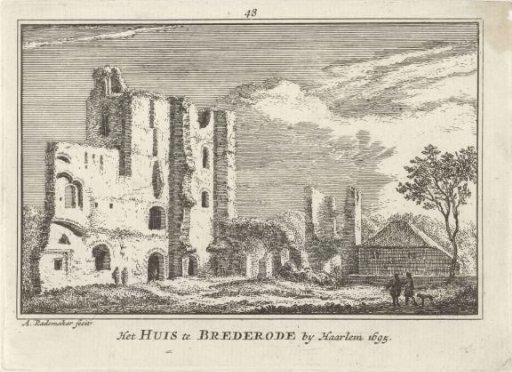 View of the ruins of Brederode Castle, 1695