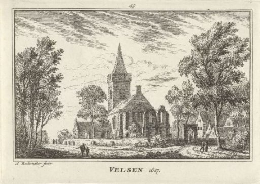 View of the Engelmundus Church at Velsen-Zuid, 1617