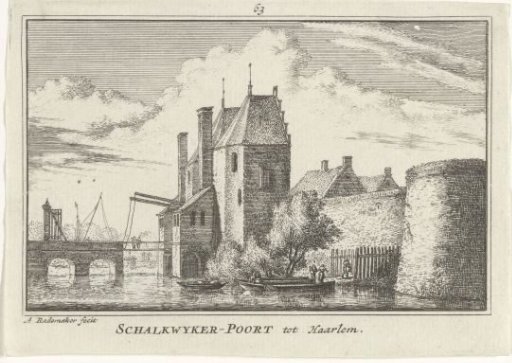 View of the Schalkwijkerpoort at Haarlem