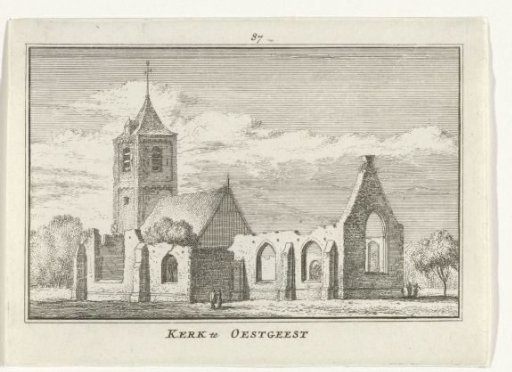 View of the Ruins of the Church in Oegstgeest