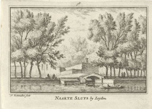 View of the Naakte Sluis near Leiden