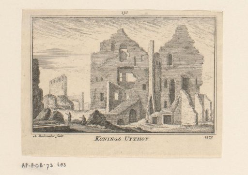 View of the Ruins of the Konings Uithof, 1573