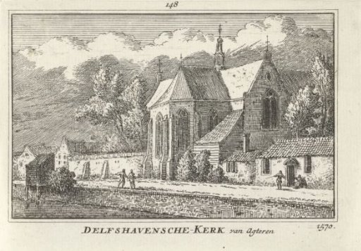 View of the Rear of the Old Church or Pilgrim Fathers' Church at Delfshaven, 1570