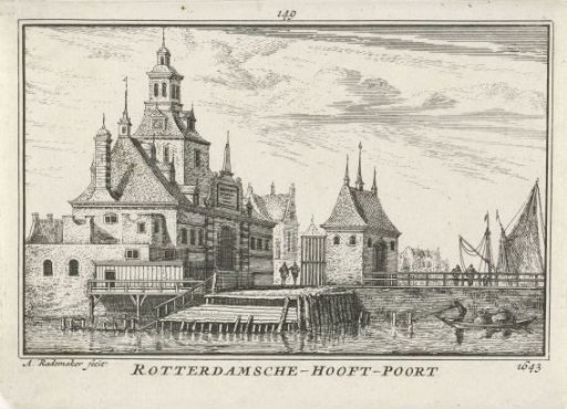 View of the Eastern Old Main Gate at Rotterdam, 1643