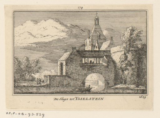 View of the sluice at the IJsselpoort at IJsselstein, 1625