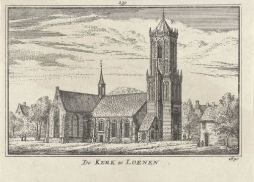 View of the church at Loenen, 1650