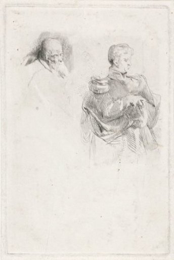Study of a Military Man and an Old Man