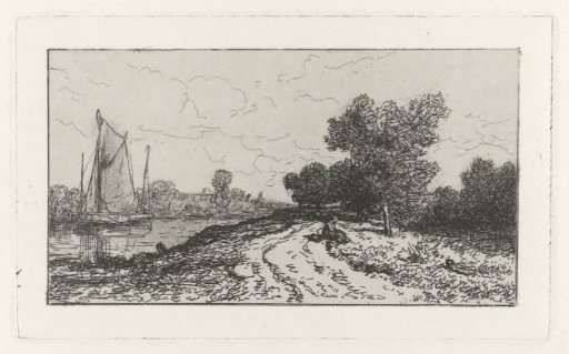 Country Road Along a Canal