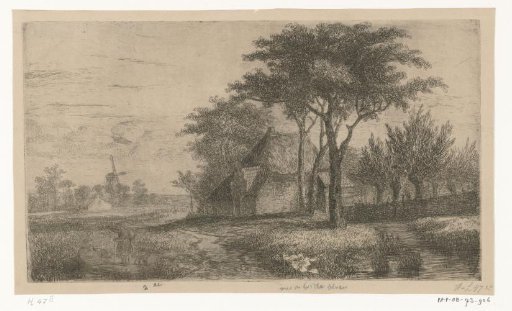 Landscape with a walker