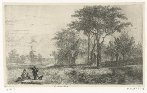 Landscape with a walker