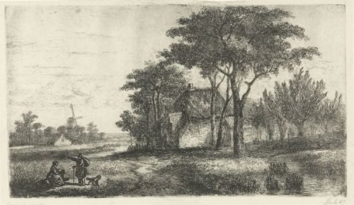 Landscape with a walker