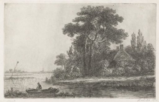 River Landscape with a Beacon